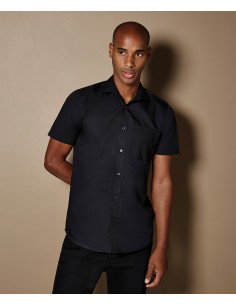 K-KK141-Mens Tailored Fit Poplin Shirt Short Sleeve 2